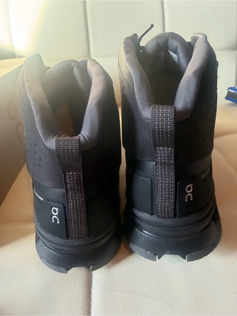 On cloud rock Running Black Waterproof Mid-Top Trail Boot! 13